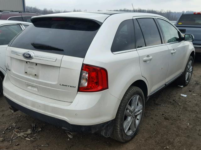 2FMDK3KC1EBB62533 - 2014 FORD EDGE LIMIT WHITE photo 4