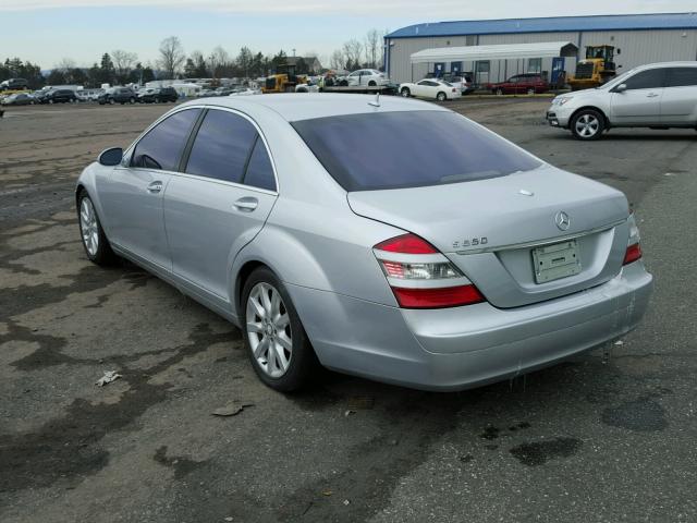 WDDNG71X77A058803 - 2007 MERCEDES-BENZ S 550 SILVER photo 3