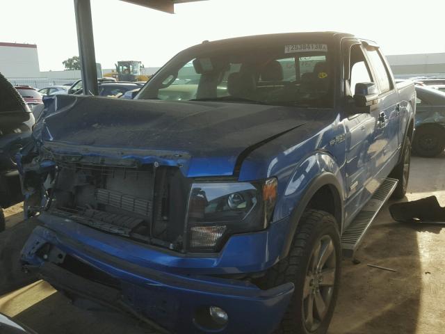 1FTFW1ETXEKE91836 - 2014 FORD F150 SUPER BLUE photo 2