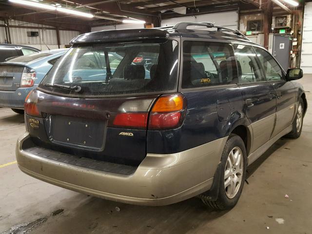 4S3BH675917632459 - 2001 SUBARU LEGACY OUT BLUE photo 4