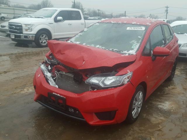 JHMGK5H53GX002167 - 2016 HONDA FIT LX RED photo 2