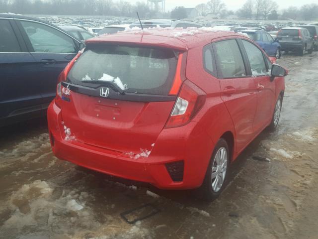 JHMGK5H53GX002167 - 2016 HONDA FIT LX RED photo 4