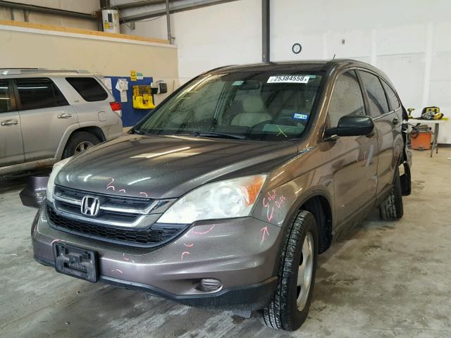 3CZRE3H34AG704430 - 2010 HONDA CR-V LX GRAY photo 2