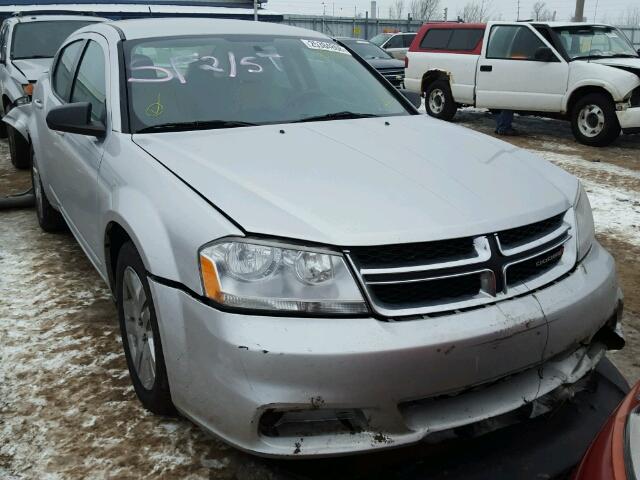 1C3CDZAG2CN258887 - 2012 DODGE AVENGER SE SILVER photo 1