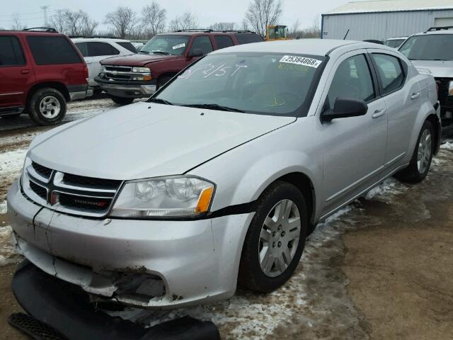 1C3CDZAG2CN258887 - 2012 DODGE AVENGER SE SILVER photo 2