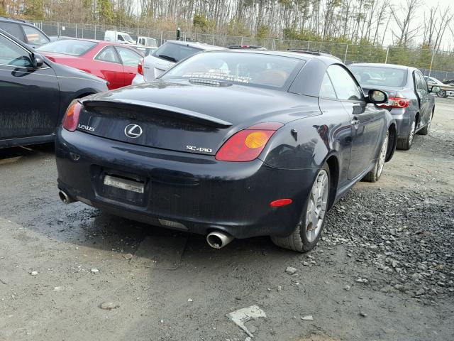 JTHFN48Y440058517 - 2004 LEXUS SC 430 BLACK photo 4