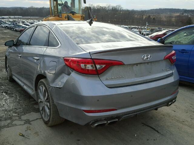 5NPE34AB7FH130664 - 2015 HYUNDAI SONATA SPO GRAY photo 3