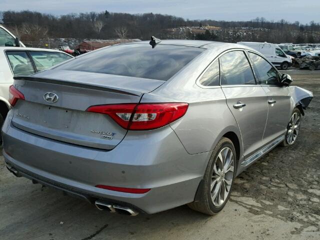 5NPE34AB7FH130664 - 2015 HYUNDAI SONATA SPO GRAY photo 4