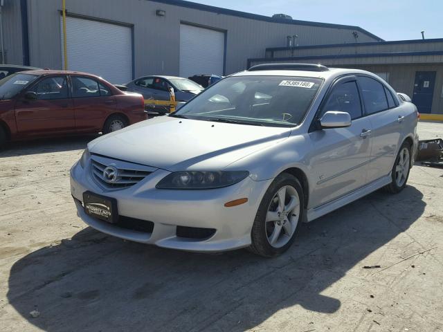 1YVHP84D345N49561 - 2004 MAZDA 6 S SILVER photo 2