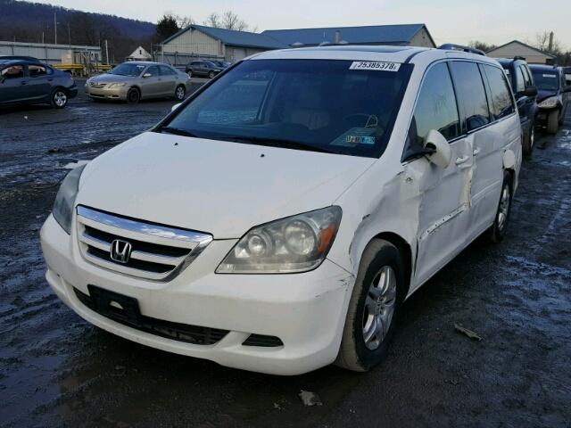 5FNRL38747B457780 - 2007 HONDA ODYSSEY EX WHITE photo 2