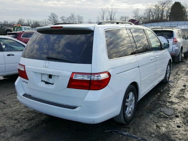 5FNRL38747B457780 - 2007 HONDA ODYSSEY EX WHITE photo 4