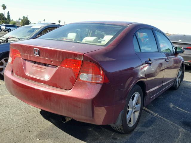 1HGFA16837L133355 - 2007 HONDA CIVIC EX RED photo 4