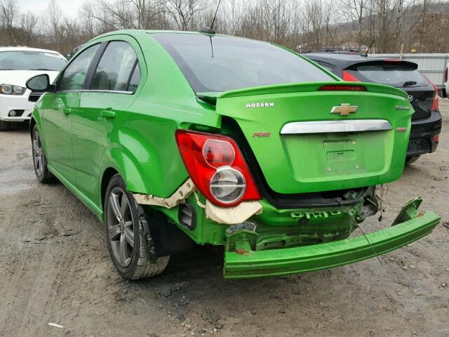 1G1JG5SB9F4209808 - 2015 CHEVROLET SONIC RS GREEN photo 3