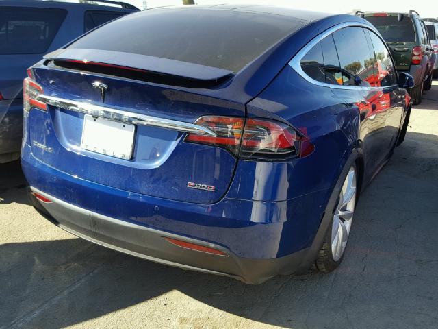 5YJXCAE40GFF00052 - 2016 TESLA MODEL X BLUE photo 4