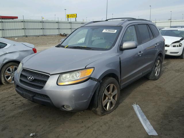 5NMSH13E78H131887 - 2008 HYUNDAI SANTA FE S GRAY photo 2