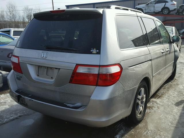 5FNRL38756B439089 - 2006 HONDA ODYSSEY EX GRAY photo 4