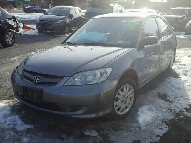 2HGES165X4H551578 - 2004 HONDA CIVIC LX GRAY photo 2