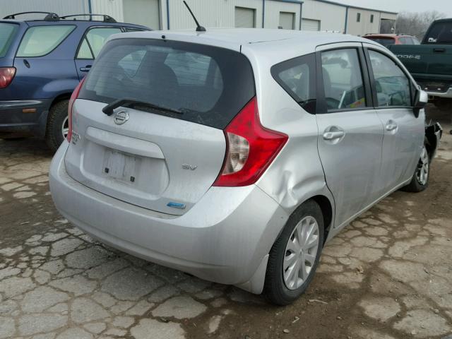 3N1CE2CP8EL385694 - 2014 NISSAN VERSA NOTE SILVER photo 4