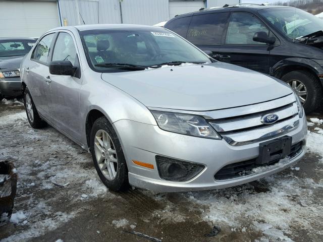 3FAHP0GA6CR104452 - 2012 FORD FUSION S SILVER photo 1