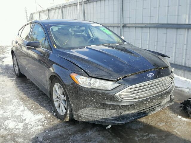 3FA6P0H72HR107401 - 2017 FORD FUSION SE BLACK photo 1