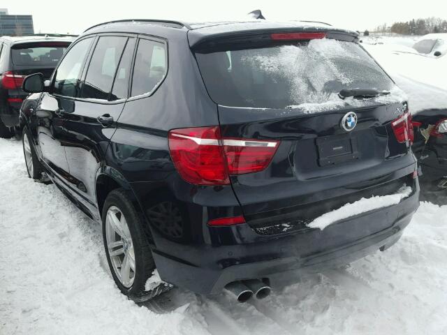 5UXWX7C53G0K36348 - 2016 BMW X3 XDRIVE3 BLACK photo 3