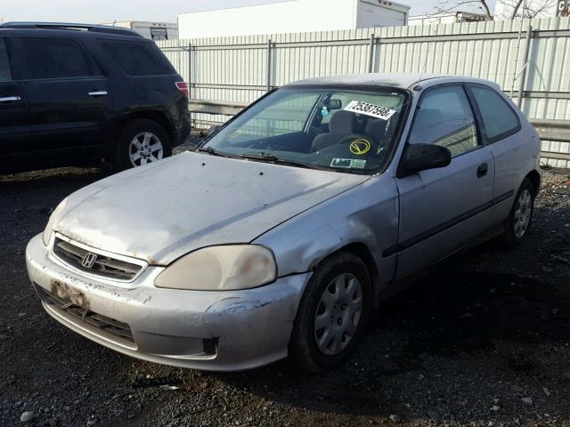 2HGEJ6345YH111401 - 2000 HONDA CIVIC DX SILVER photo 2