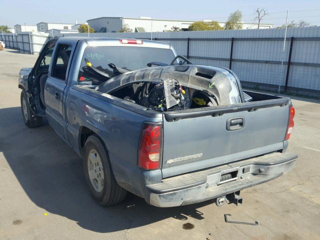 2GCEC13T261156739 - 2006 CHEVROLET SILVERADO BLUE photo 3