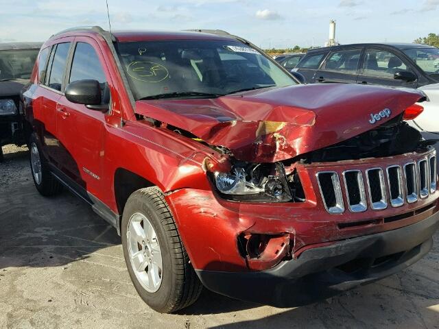 1C4NJCBA2ED509534 - 2014 JEEP COMPASS SP BURGUNDY photo 1