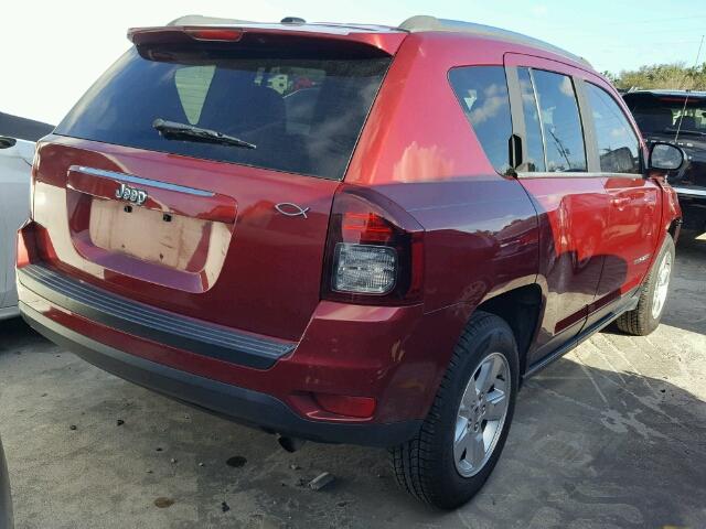 1C4NJCBA2ED509534 - 2014 JEEP COMPASS SP BURGUNDY photo 4