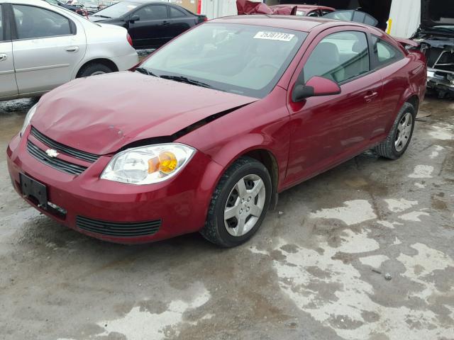 1G1AL15F077172800 - 2007 CHEVROLET COBALT LT BURGUNDY photo 2