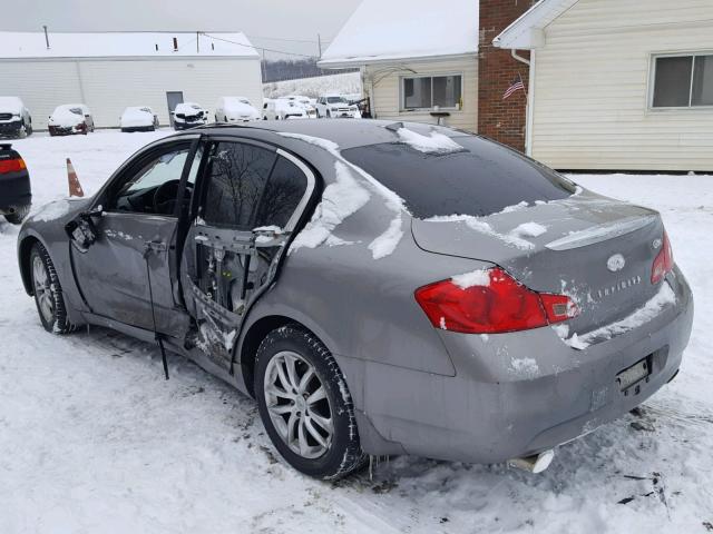 JNKBV61F67M823923 - 2007 INFINITI G35 GRAY photo 3