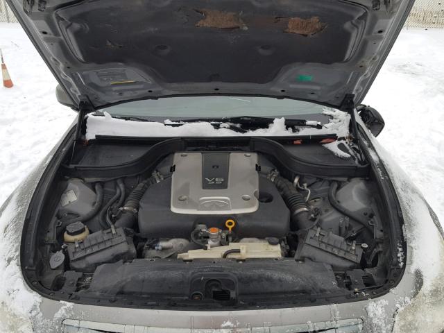 JNKBV61F67M823923 - 2007 INFINITI G35 GRAY photo 7