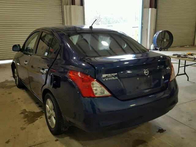 3N1CN7APXCL925091 - 2012 NISSAN VERSA S BLUE photo 3