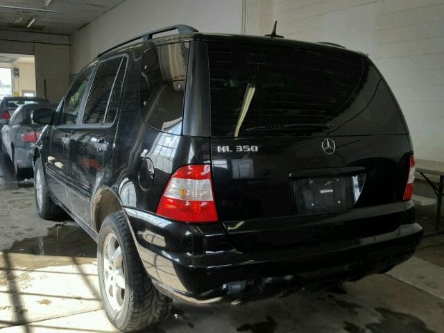 4JGAB57EX4A514382 - 2004 MERCEDES-BENZ ML 350 BLACK photo 3