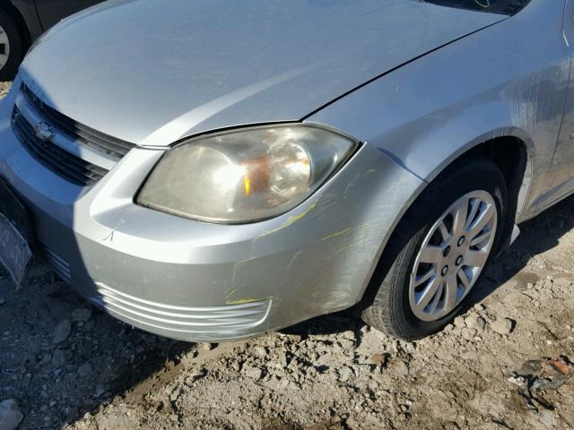 1G1AT58H497264726 - 2009 CHEVROLET COBALT LT SILVER photo 9