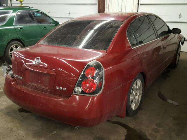 1N4AL11D06C176756 - 2006 NISSAN ALTIMA S MAROON photo 4