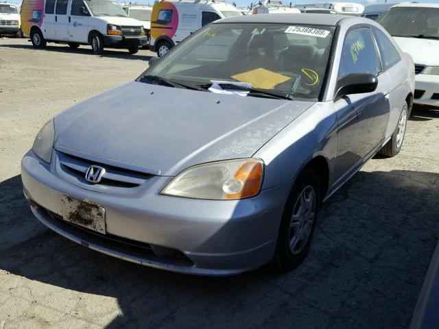 1HGEM22662L062920 - 2002 HONDA CIVIC LX SILVER photo 2