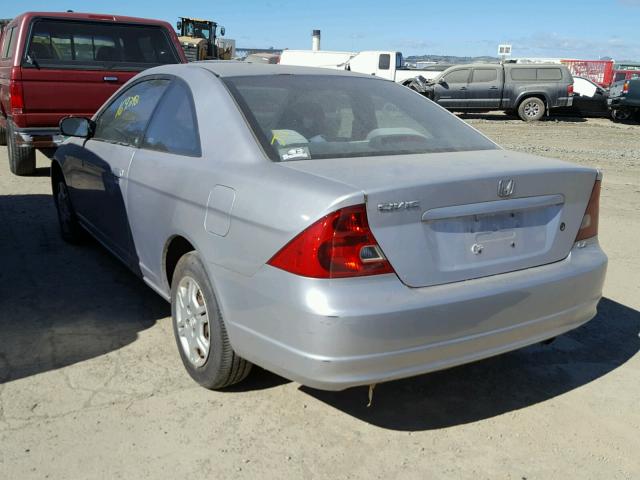 1HGEM22662L062920 - 2002 HONDA CIVIC LX SILVER photo 3