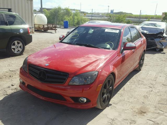 WDDGF54X08F076303 - 2008 MERCEDES-BENZ C 300 RED photo 2