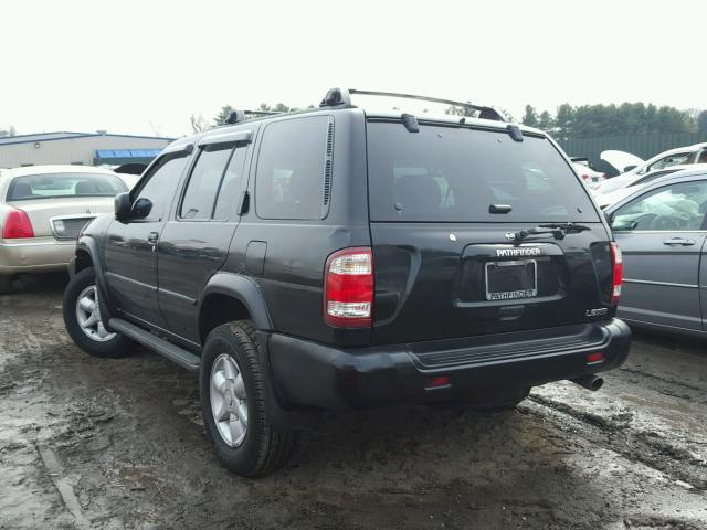 JN8DR09Y61W584472 - 2001 NISSAN PATHFINDER BLACK photo 3