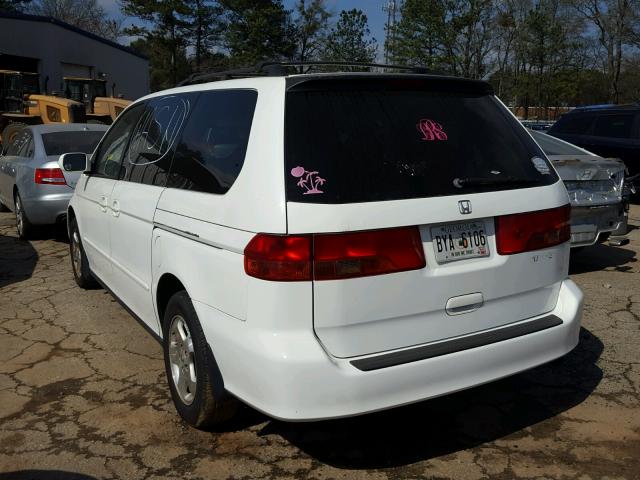 2HKRL186X1H604530 - 2001 HONDA ODYSSEY EX WHITE photo 3