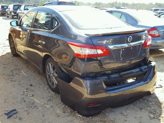 3N1AB7AP0DL563144 - 2013 NISSAN SENTRA S GRAY photo 3