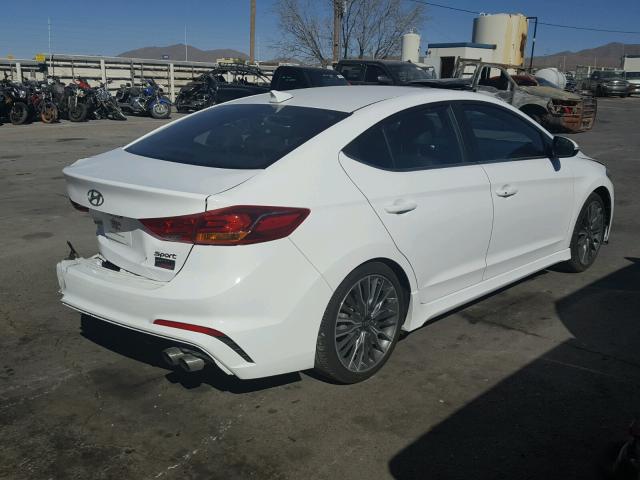 KMHD04LB6JU456175 - 2018 HYUNDAI ELANTRA SP WHITE photo 4