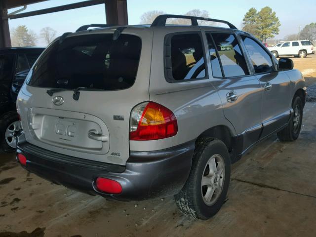 KM8SC73E64U701619 - 2004 HYUNDAI SANTA FE G GRAY photo 4