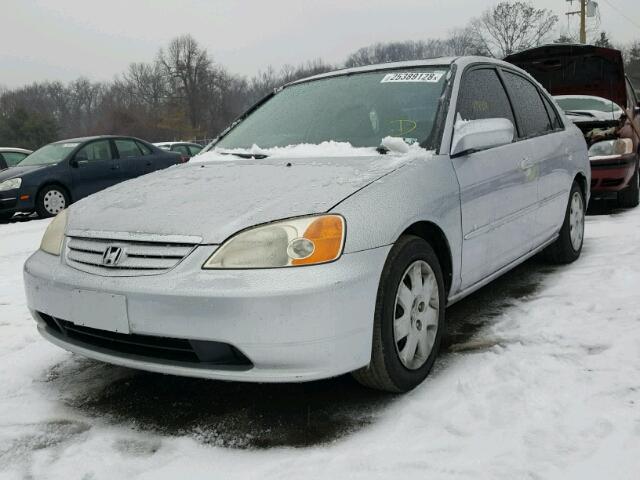 1HGES26731L018686 - 2001 HONDA CIVIC EX ვერცხლისფერი ფოტო 2