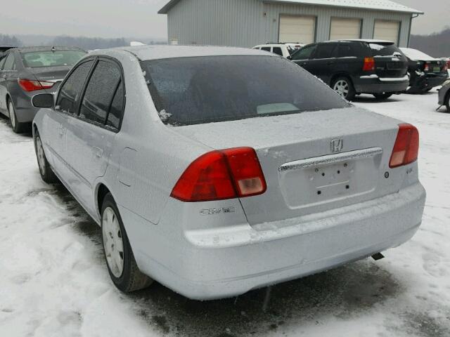 1HGES26731L018686 - 2001 HONDA CIVIC EX ვერცხლისფერი ფოტო 3