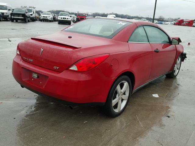 1G2ZH361774230434 - 2007 PONTIAC G6 GT RED photo 4