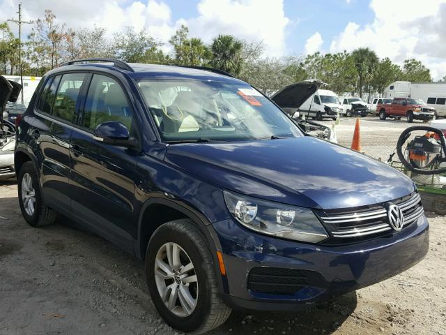 WVGAV7AX9GW563724 - 2016 VOLKSWAGEN TIGUAN S BLUE photo 1