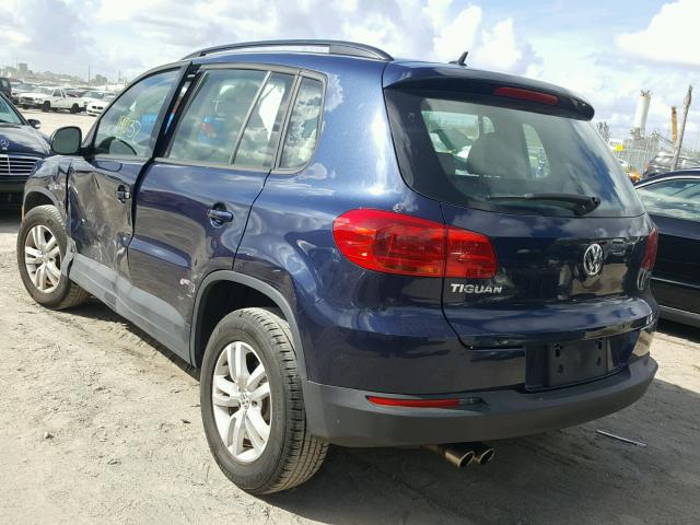 WVGAV7AX9GW563724 - 2016 VOLKSWAGEN TIGUAN S BLUE photo 3