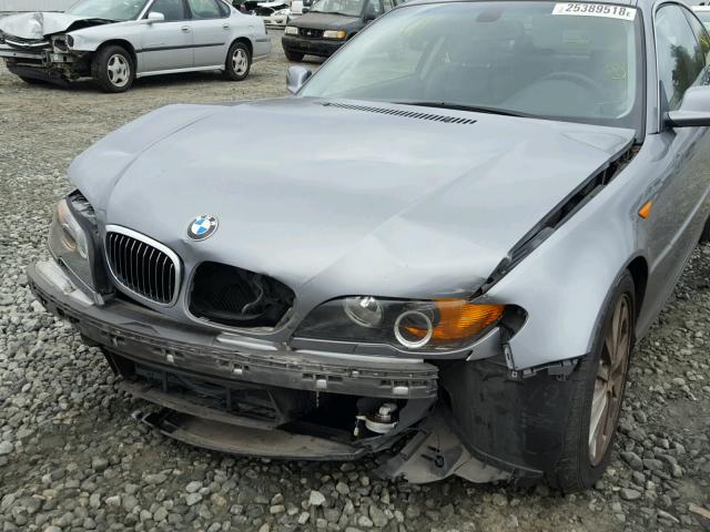 WBABD53414PL14842 - 2004 BMW 330 CI GRAY photo 9